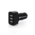 Cargador universal phoenix phcarcharger3usb para coche · mechero 5v - 3 x USB 7.2a negro acabado en silicona