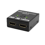 Hub 2 HDMI splitter 4K con conmutador manual