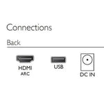 Barra de Sonido con Bluetooth Philips TAB4000/10/ 60W/ 2.0/ Negra - PixelPlaza