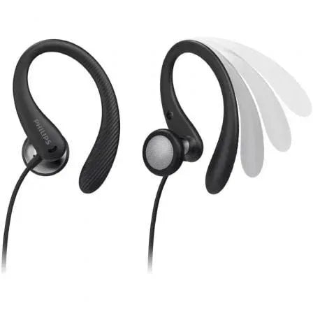 Auriculares Deportivos Philips TAA1105BK/ con Micrófono/ Jack 3.5/ Negros - PixelPlaza
