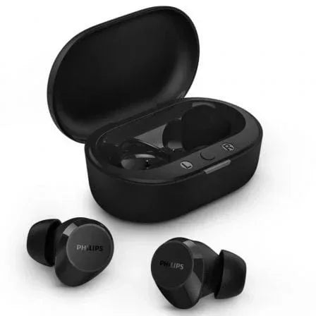 Auriculares Bluetooth Philips TAT1209 con estuche de carga/ Autonomía 6h/ Negros - PixelPlaza