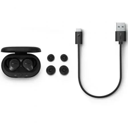 Auriculares Bluetooth Philips TAT1209 con estuche de carga/ Autonomía 6h/ Negros - PixelPlaza