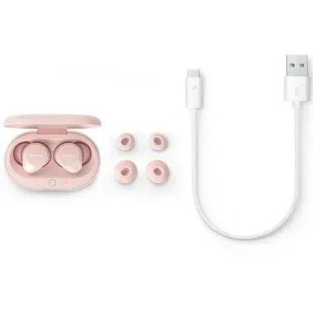 Auriculares Bluetooth Philips TAT1209 con estuche de carga/ Autonomía 6h/ Rosas - PixelPlaza