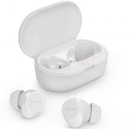 Auriculares Bluetooth Philips TAT1209 con estuche de carga/ Autonomía 6h/ Blancos - PixelPlaza