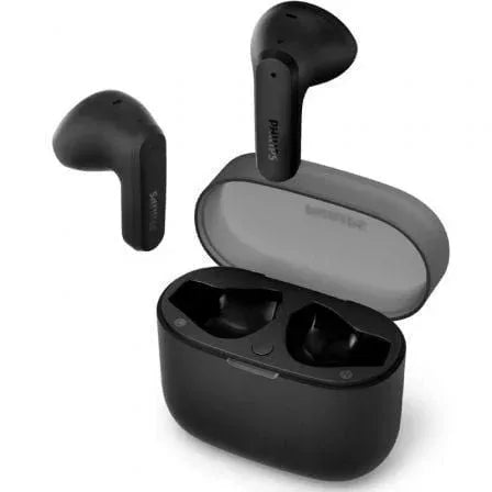 Auriculares Bluetooth Philips TAT2139BK con estuche de carga/ Autonomía 7h/ Negros - PixelPlaza