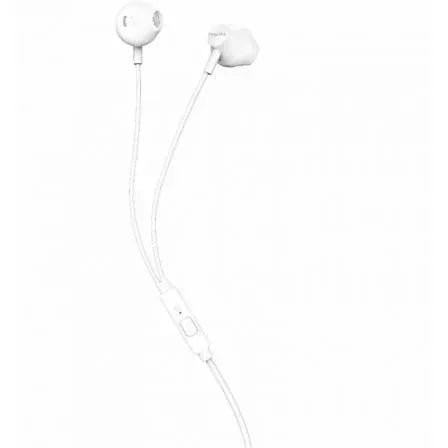 Auriculares Intrauditivos Philips TAUE101/ con Micrófono/ Jack 3.5/ Blancos - PixelPlaza
