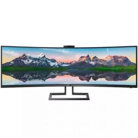 Monitor Profesional Ultrapanorámico Curvo Philips 499P9H 48.8"/ Dual QHD/ Webcam/ Multimedia/ Regulable en altura/ Negro - PixelPlaza