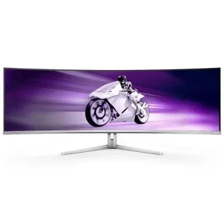 Monitor Gaming Ultrapanorámico Curvo Philips Evnia 8000 49M2C8900L 49"/ Dual QHD/ 0.03ms/ 144Hz/ OLED/ Multimedia/ Blanco - PixelPlaza
