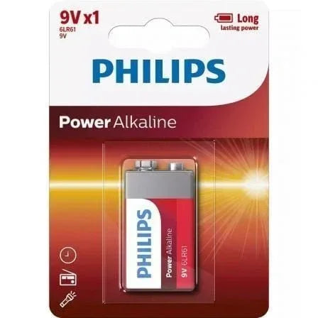 Pila Alcalina Philips 6LR61P1B/10/ 9V - PixelPlaza