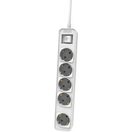 Regleta con Interruptor Philips CHP2154W/12/ 5 Tomas de corriente/ Cable 1.5m/ Blanco - PixelPlaza