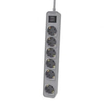 Regleta con Interruptor Philips CHP2164G/10/ 6 Tomas de corriente/ Cable 1.5m/ Gris - PixelPlaza