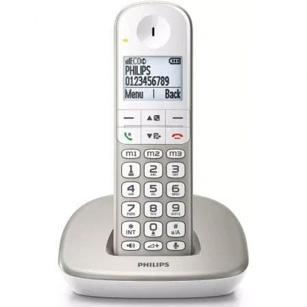 Teléfono Inalámbrico Philips XL4901S/23/ Plata y Blanco - PixelPlaza