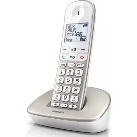 Teléfono Inalámbrico Philips XL4901S/23/ Plata y Blanco - PixelPlaza