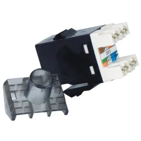 Conector RJ45 Phasak SD 3018 Cat.6 UTP/ Negro - PixelPlaza
