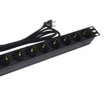 Regleta con Interruptor Phasak BNS 1518/ 8 Tomas de Corriente/ Cable 1.5m/ Negro - PixelPlaza