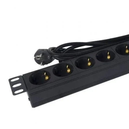 Regleta con Interruptor Phasak BNS 1518/ 8 Tomas de Corriente/ Cable 1.5m/ Negro - PixelPlaza