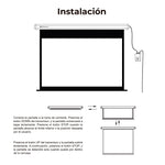 Pantalla eléctrica proyección 135 pulgadas
