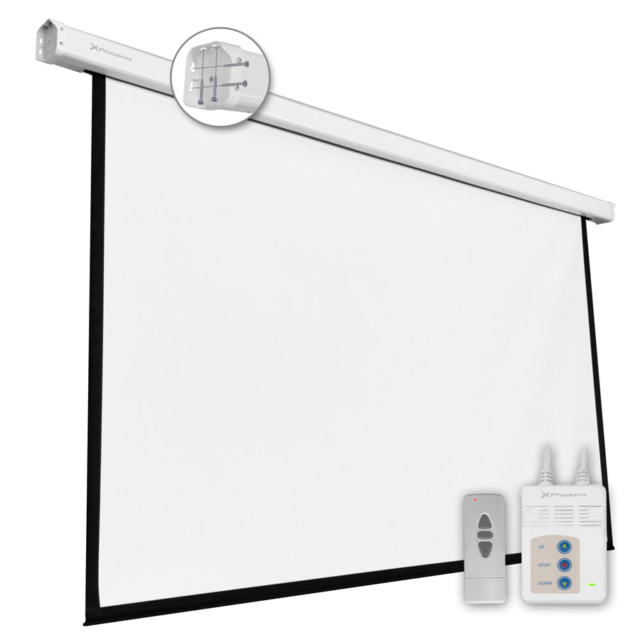 Pantalla electrica videoproyector pared y techo phoenix 135´´ratio 1:1 - 4:3 - 16:9 2.4m x 2.4m posicion adjustable - ca