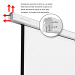 Pantalla electrica videoproyector pared y techo phoenix 135´´ratio 1:1 - 4:3 - 16:9 2.4m x 2.4m posicion adjustable - ca