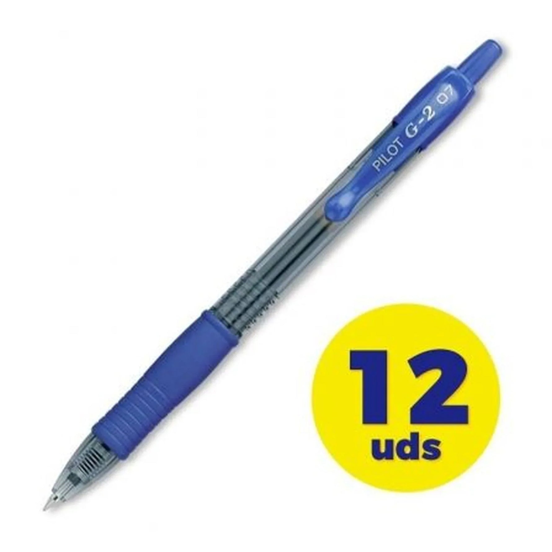 Caja de Bolígrafos de Tinta de Gel Retráctil Pilot G-2/ 12 unidades/ Azules - PixelPlaza
