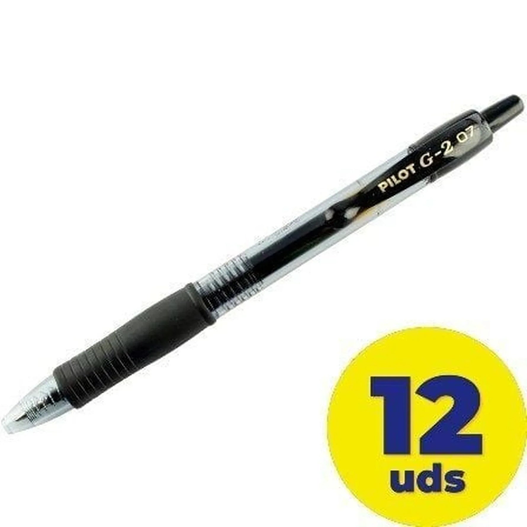 Caja de Bolígrafos de Tinta de Gel Retráctil Pilot G-2/ 12 unidades/ Negros - PixelPlaza