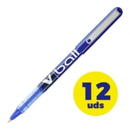 Caja de Bolígrafos de Tinta Líquida Pilot V-Ball NVB7A/ 12 unidades/ Azules - PixelPlaza