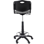 Taburete Piqueras y Crespo Robledo PVC T26GNI840RN/ Negro