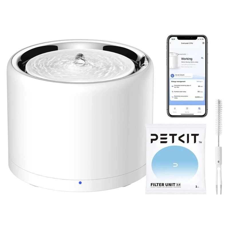 Petkit Eversweet 3 Pro UVC Smart Pet Silent Pump Blanco - Bebedero para animales de compañía