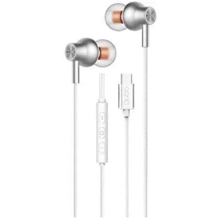 Auriculares Intrauditivos Qubo AU-300C/ con Micrófono/ USB Tipo-C/ Blancos - PixelPlaza