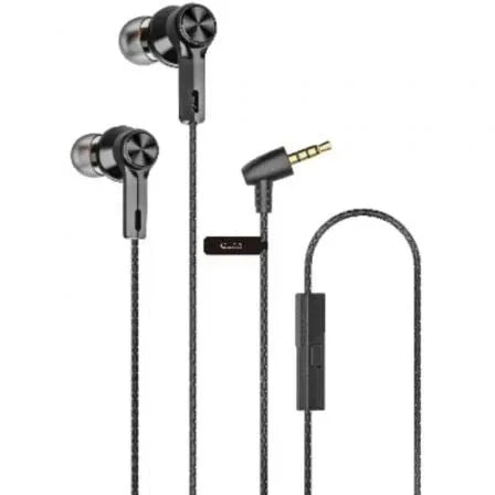 Auriculares Intrauditivos Qubo EB-100/ con Micrófono/ Jack 3.5/ Negros - PixelPlaza