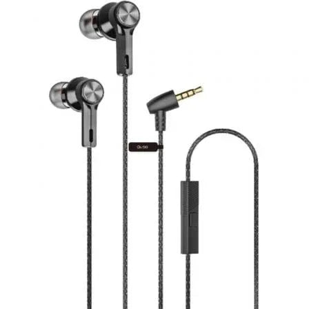 Auriculares Intrauditivos Qubo EB-100/ con Micrófono/ Jack 3.5/ Grises - PixelPlaza