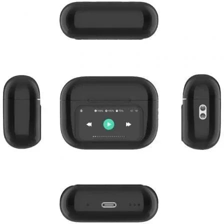 Auriculares Bluetooth Qubo TWS-400BK con estuche de carga/ Autonomía 4h/ Negros - PixelPlaza