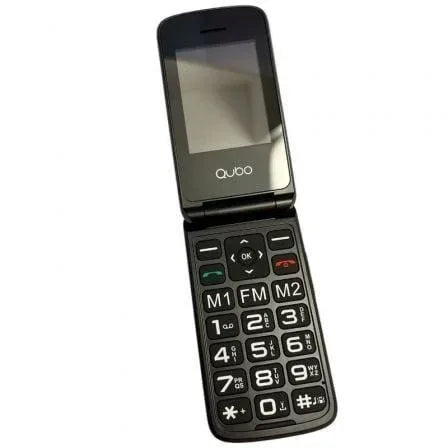 Teléfono Móvil Qubo X-247 4G para Personas Mayores/ Negro - PixelPlaza