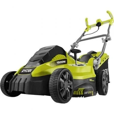 Cortacésped Ryobi RLM15E36H/ 1500W/ Corte Ø36cm/ Incluye Recolector de Hierba 45L y Adaptador Mulching - PixelPlaza