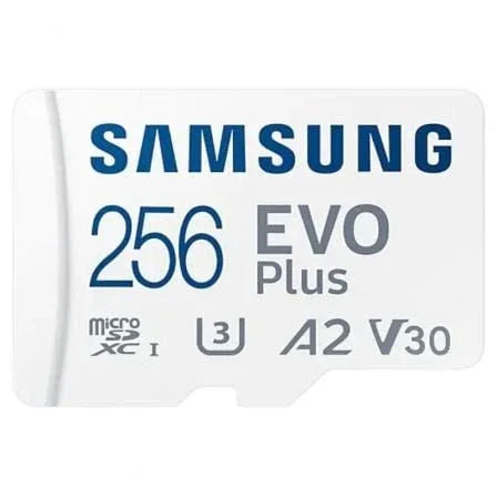 Tarjeta de Memoria Samsung EVO Plus 2023 256GB microSD XC con Adaptador/ Clase 10/ 160MBs - PixelPlaza