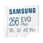 Tarjeta de Memoria Samsung EVO Plus 2023 256GB microSD XC con Adaptador/ Clase 10/ 160MBs - PixelPlaza
