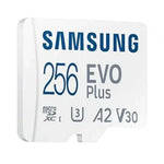 Tarjeta de Memoria Samsung EVO Plus 2023 256GB microSD XC con Adaptador/ Clase 10/ 160MBs - PixelPlaza