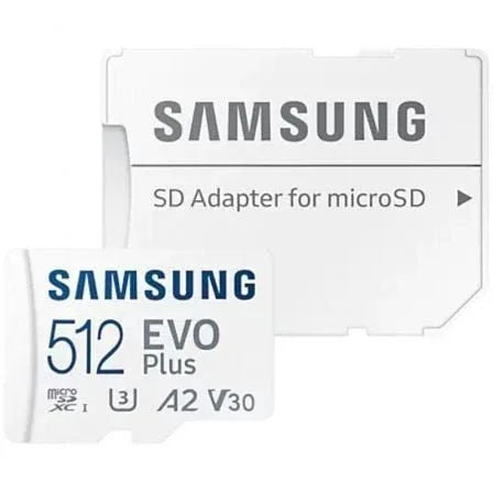 Tarjeta de Memoria Samsung EVO Plus 2023 512GB microSD XC con Adaptador/ Clase 10/ 160MBs - PixelPlaza