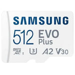 Tarjeta de Memoria Samsung EVO Plus 2023 512GB microSD XC con Adaptador/ Clase 10/ 160MBs - PixelPlaza