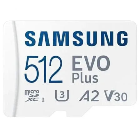 Tarjeta de Memoria Samsung EVO Plus 2023 512GB microSD XC con Adaptador/ Clase 10/ 160MBs - PixelPlaza