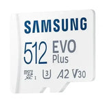 Tarjeta de Memoria Samsung EVO Plus 2023 512GB microSD XC con Adaptador/ Clase 10/ 160MBs - PixelPlaza