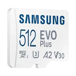 Tarjeta de Memoria Samsung EVO Plus 2023 512GB microSD XC con Adaptador/ Clase 10/ 160MBs - PixelPlaza