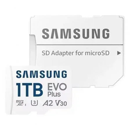 Tarjeta de Memoria Samsung EVO Plus 2024 1TB microSD XC con Adaptador/ Clase 10/ 160MBs - PixelPlaza