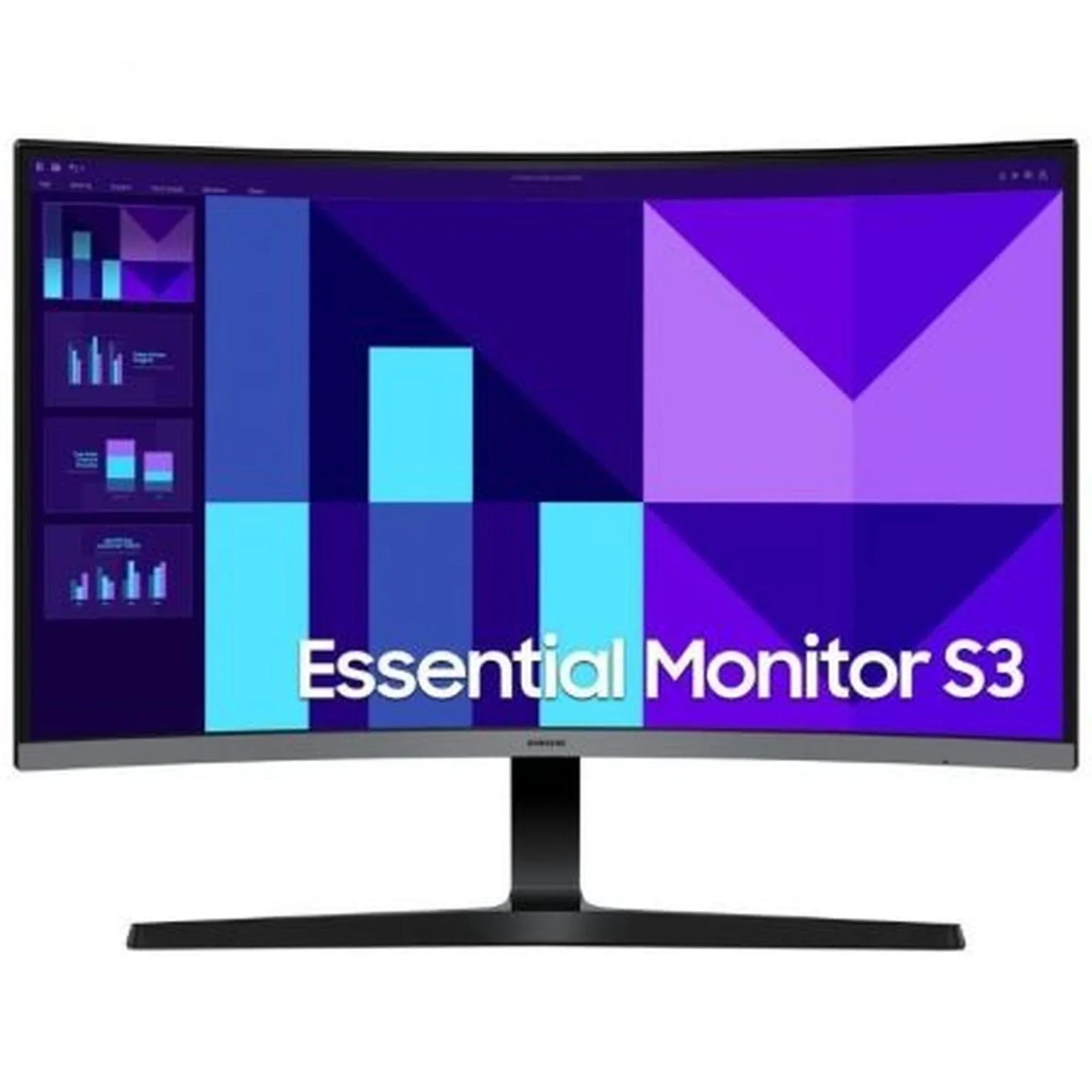 Monitor Profesional Curvo Samsung Essential S3 S39GD S27D392GAU 27"/ Full HD/ Negro y Plata - PixelPlaza