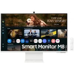 Smart Monitor Samsung M8 M80F S32FM801UU 32"/ 4K/ Multimedia/ Regulable en altura/ Smart TV/ Webcam/ Blanco - PixelPlaza