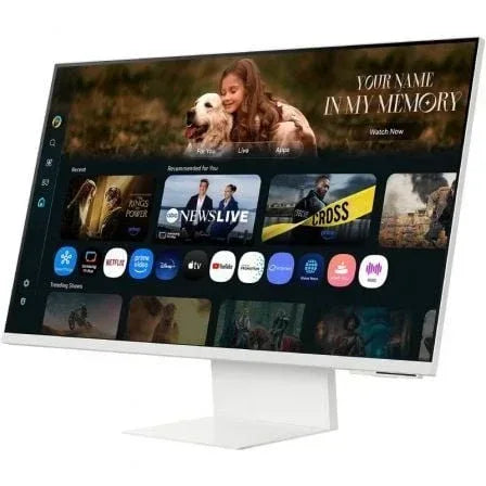 Smart Monitor Samsung M8 M80F S32FM801UU 32"/ 4K/ Multimedia/ Regulable en altura/ Smart TV/ Webcam/ Blanco - PixelPlaza