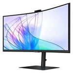 Monitor Profesional Ultraparonámico Curvo Samsung ViewFinity S6 S34C652VAU 34"/ UWQHD/ Webcam/ Multimedia/ Regulable en Altura/ Negro - PixelPlaza