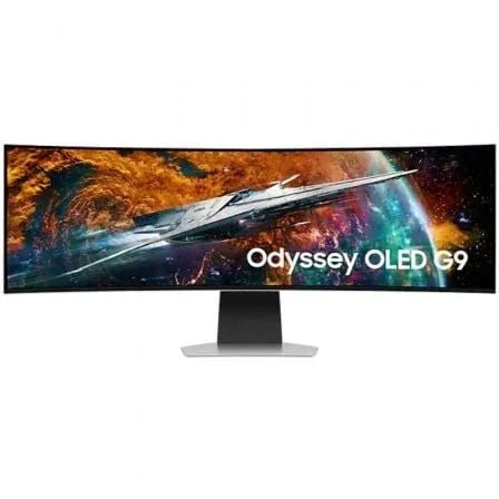 Smart Monitor Gaming Ultrapanorßmico Curvo Samsung Odyssey OLEDG9 S49CG954SU 49"/ Dual QHD/ 0.03ms/ 240Hz/ OLED/ Multimedia/ Regulable en altura/Plata - PixelPlaza