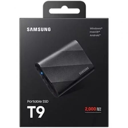Disco Externo SSD Samsung Portable T9 2TB/ USB 3.2/ Negro - PixelPlaza