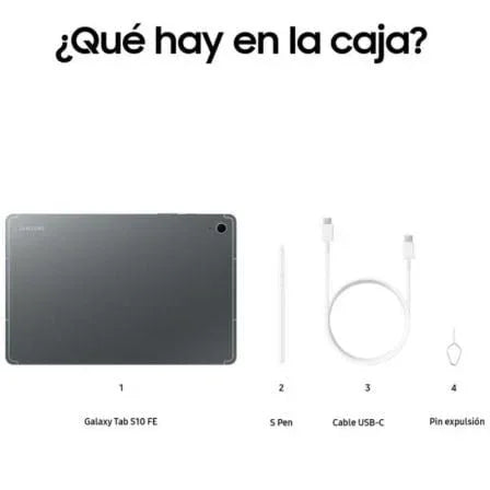 Tablet Samsung Galaxy Tab S10 FE 10.9"/ 8GB/ 256GB/ Octacore/ Gris - PixelPlaza